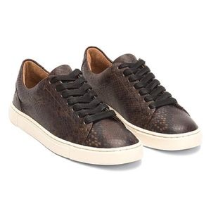 Frye Ivy Low Lace Dark Brown Sneakers Size 7